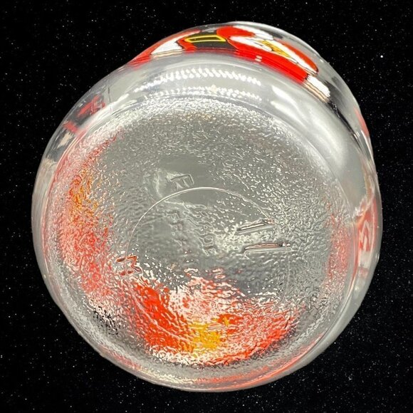 Vintage VMC REIMS Tumbling Santa Christmas Jar Red Screw Top Lid Made in France - Picture 7 of 7